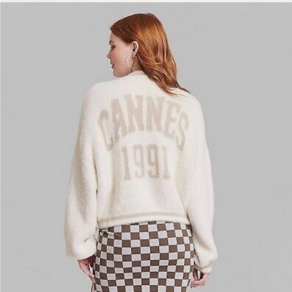 Graphic fuzzy Sweater